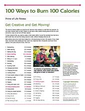 100 ways to burn 100 calories
