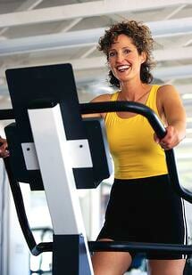 woman on stairclimber